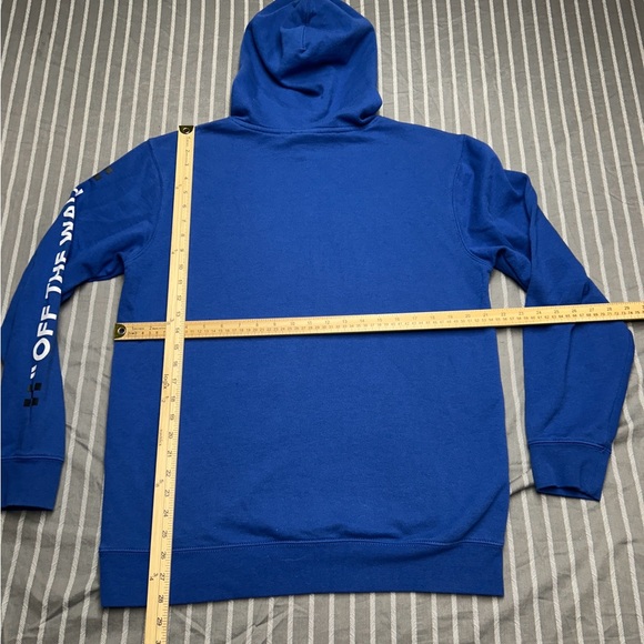 Vans Size Men Hoodie Pullover Drawstring Off The Wall Bear Long Sleeve Blue L - Picture 3 of 3